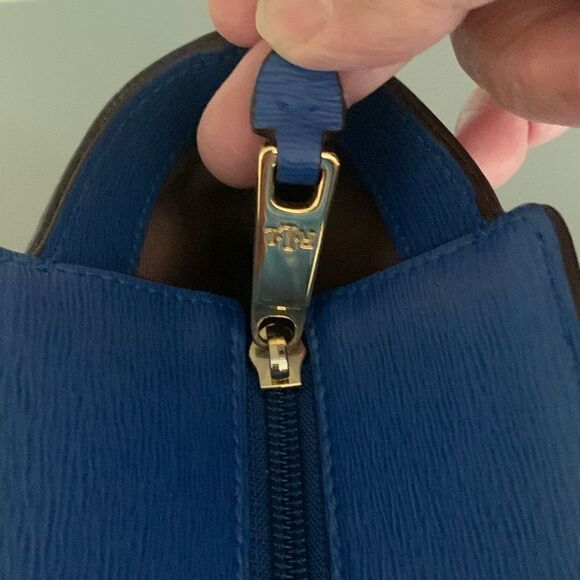 Ralph Lauren Blue Leather Purse - Picture 7 of 11